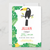 Tropical ToucanTutti Frutti Fruit Geburtstagsparty Magneteinladung (Vorderseite)