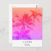 *~* Tropical Travel - AP25 Palm Leaf personalisier Postkarte (Vorne/Hinten)