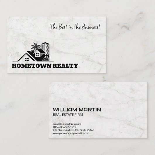 Tropical Trees Real Estate Visitenkarte (Vorne/Hinten)