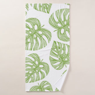 Tropical trendy seamless pattern with exotic palm  badehandtuch