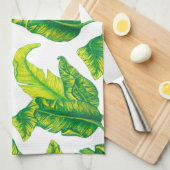Tropical Tropicana Gold Blätter Geschirrtuch (Viertel Falte)
