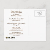 Tropical Turquoise Beach Brautparty laden ein Einladungspostkarte (Rückseite)