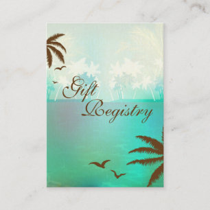 Tropical Turquoise Beach Geschenkkarton Begleitkarte