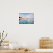 Tropical Turquoise Beach Poster - Pastel Sunset (Küche)