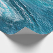 Tropical Turquoise Caribbean Ocean Cruise Foto Geschenkpapier (Ecke)