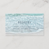 Tropical Turquoise Ocean Gift Registry Begleitkarte (Vorderseite)