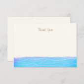 Tropical Turquoise Ocean Waves Vielen Dank Dankeskarte (Vorne/Hinten)