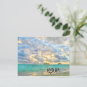 Tropical Turquoise Paradise UAWG Einladungspostkarte (Stehend Vorderseite)