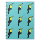 Tropical Turquoise Toucan Spiral Notebook Notizblock (Vorderseite)