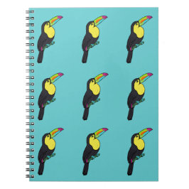 Tropical Turquoise Toucan Spiral Notebook Notizblock