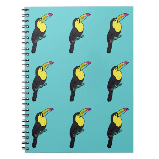 Tropical Turquoise Toucan Spiral Notebook Notizblock (Vorderseite)