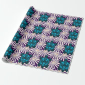 Tropical Turtle Floral Pattern Seamless Sea Turtle Geschenkpapier (Ungerollt)