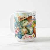 Tropical Turtle Vibes –Summer Beach Escape Art Kaffeetasse (Vorderseite Links)