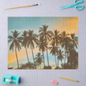 Tropical Twilight: Coconut Palm Silhouette Seidenpapier (Basteln)