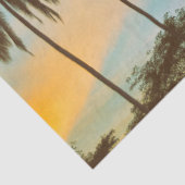 Tropical Twilight: Coconut Palm Silhouette Seidenpapier (Detail)