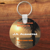 Tropical Twilight Sunset Schlüsselanhänger (Vorderseite)