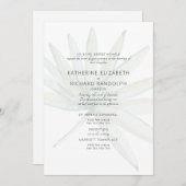 Tropical Two Venues White Bride Eltern Hochzeit Einladung (Vorne/Hinten)