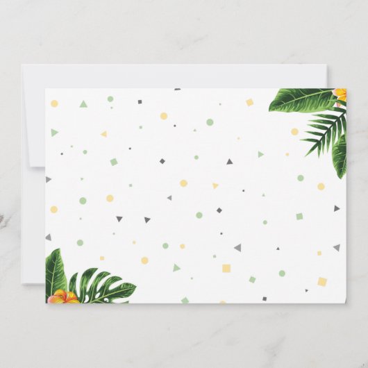 Tropical Two wild Geburtday Einladung Foto (Rückseite)