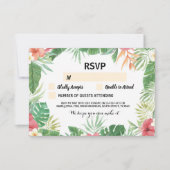 Tropical UAWG Wedding Cards Aloha Blume Einladunge RSVP Karte (Vorderseite)