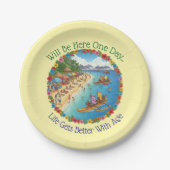 Tropical Vacation Dreams Pappteller (Vorderseite)