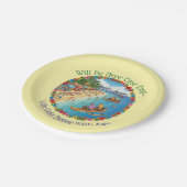 Tropical Vacation Dreams Pappteller (Schrägansicht)