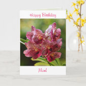 Tropical Vanda Orchid Birthday Card Karte (Gelbe Blume)