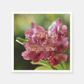 Tropical Vanda Orchid Cluster Birthday Serviette (Vorderseite)