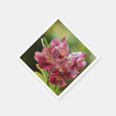 Tropical Vanda Orchid Cluster Birthday Serviette (Ecke)