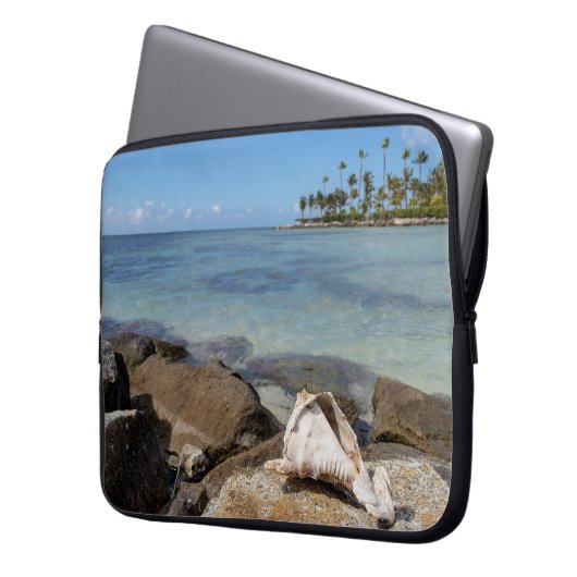 Tropical Vibes Aruba Laptopschutzhülle (Vorderseite Links)