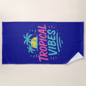 Tropical Vibes Beach Vacation Strandtuch (Vorderseite)