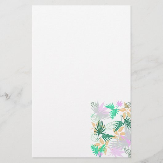 Tropical Vibes Blätter Pflanze Briefpapier (Vorderseite)