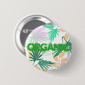 Tropical Vibes Blätter Pflanze Button (Vorne & Hinten)