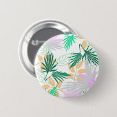 Tropical Vibes Blätter Pflanze Button (Vorne & Hinten)