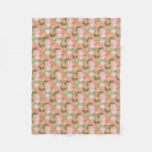 Tropical Vibes Blätter Pflanze Fleecedecke (Vorderseite)