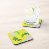 Tropical Vibes Blätter Pflanze Getränkeuntersetzer (Rechte Seite)