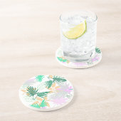 Tropical Vibes Blätter Pflanze Getränkeuntersetzer (Seite)