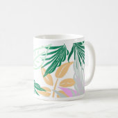 Tropical Vibes Blätter Pflanze Kaffeetasse (VorderseiteRechts)
