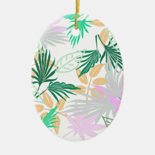Tropical Vibes Blätter Pflanze Keramik Ornament