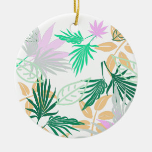 Tropical Vibes Blätter Pflanze Keramik Ornament