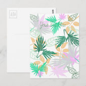 Tropical Vibes Blätter Pflanze Postkarte (Vorne/Hinten)