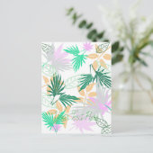 Tropical Vibes Blätter Pflanze Postkarte (Stehend Vorderseite)