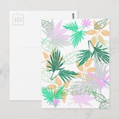 Tropical Vibes Blätter Pflanze Postkarte (Vorne/Hinten)