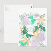 Tropical Vibes Blätter Pflanze Postkarte (Vorne/Hinten)