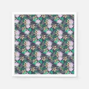 Tropical Vibes Blätter Pflanze Serviette