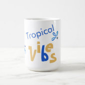 Tropical Vibes Blue & Yellow Kaffeetasse (Mittel)