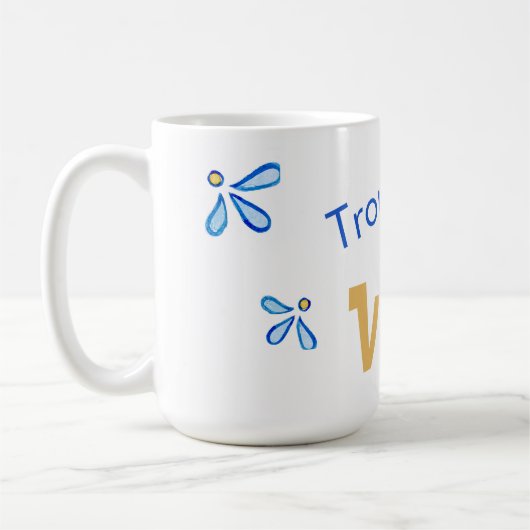 Tropical Vibes Blue & Yellow Kaffeetasse (Links)