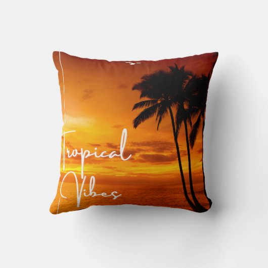 Tropical Vibes Doppelseitiges Kissen (Rückseite)