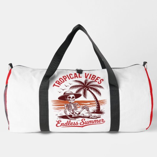 Tropical Vibes Endless Summer Skeleton Duffle Bag (Rückseite)