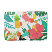 Tropical Vibes Floral Blätter Summer Chic Badematte (Vorderseite)