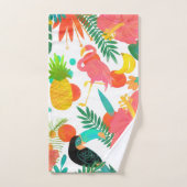 Tropical Vibes Floral Blätter Summer Chic Badhandtuch Set (Handtuch)